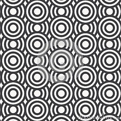 Vector seamless pattern. Repeating geometric tiles. Concentric circles Stock Photo