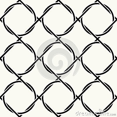 Vector seamless pattern. Repeating intertwining cordage, ropes. Vector Illustration