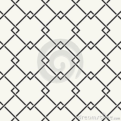 Vector seamless pattern. Repeating intertwining cordage, ropes. Vector Illustration