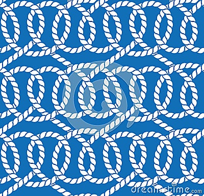 Vector seamless pattern of ropes Vector Illustration