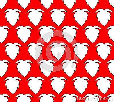 Vector Seamless pattern of Santa moustache and beards. Christmas background for your festive design Stock Photo