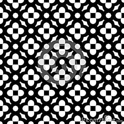 Beautiful Black and white Seamless Geometric pattern Vector Illustration