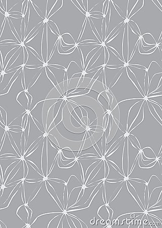 Vector seamless pattern simplified neural network in gray colour Vector Illustration