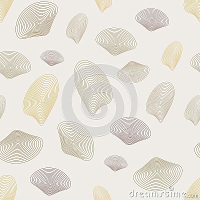 Vector seamless pattern. Spiral stylish texture, pattern. Repeating line mussel pattern. Vector Illustration