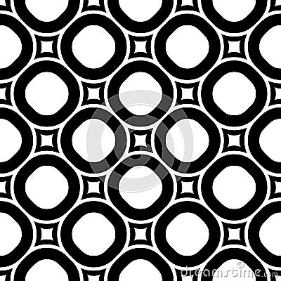 Vector seamless pattern, staggered monochrome texture Vector Illustration