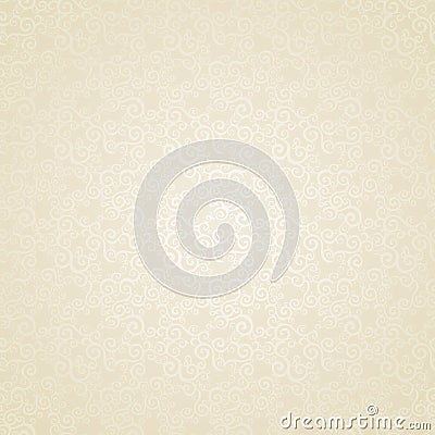 Vector seamless pattern with swirls motifs in retro style. Stock Photo