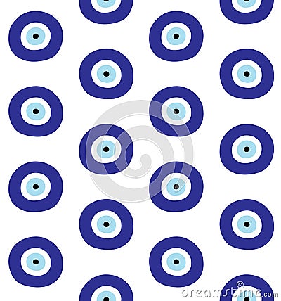 Vector seamless pattern of Turkish Fatima eye sign Vector Illustration