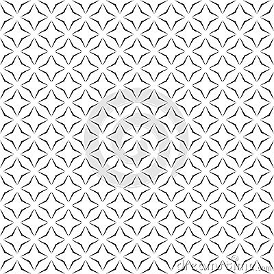 Black and white curved seamless pattern Vector Illustration