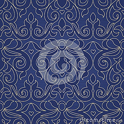 Vector seamless pattern in Victorian style. Vector Illustration