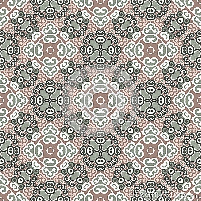 Vector seamless pattern in Victorian style. Vector Illustration