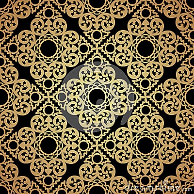 Vector seamless pattern in Victorian style. Vector Illustration