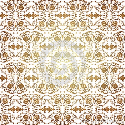 Vector seamless pattern in Victorian style. Vector Illustration