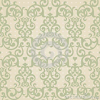 Vector seamless pattern in Victorian style. Element for design. Vector Illustration