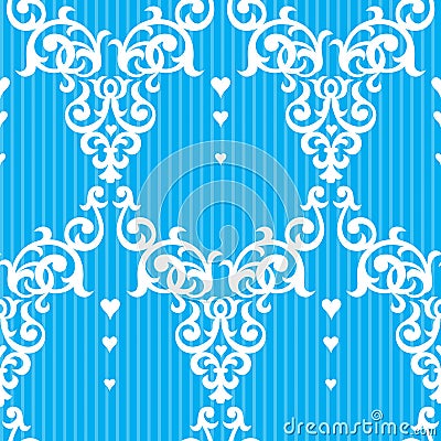 Vector seamless pattern in Victorian style. Element for design. Vector Illustration