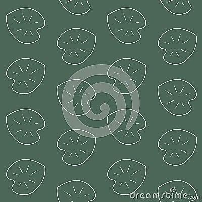 Vector seamless pattern of water lily leaf Vector Illustration