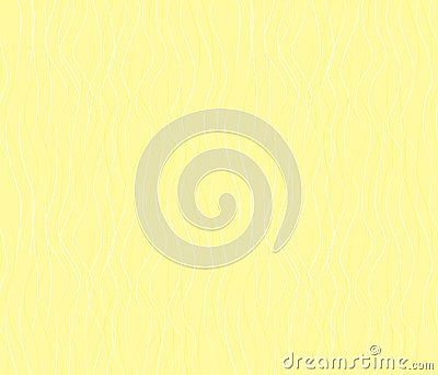 Vector seamless pattern with wavy drawn lines on a yellow backgound Vector Illustration