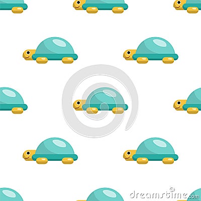 Turtle vector seamless pattern Vector Illustration