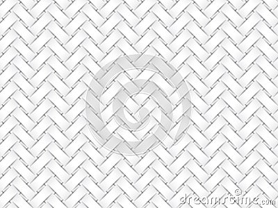 Vector seamless pattern of white braided paper strips. Vector Illustration