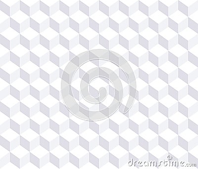 Vector seamless pattern. White 3d background. Vector Illustration