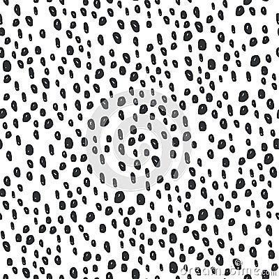 Vector seamless pattern witch sketch circle texture. Irregular, hand drawn abstract animal skin. Design for print on fabric Vector Illustration