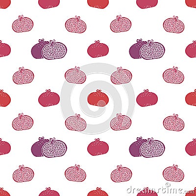 Vector seamless pomegranates pattern Vector Illustration