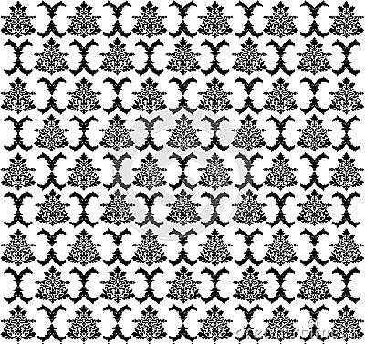 Vector. Seamless rococo pattern Vector Illustration