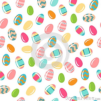 Pattern with ornamental eggs Stock Photo