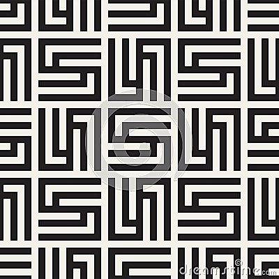Vector seamless subtle lattice pattern. Modern stylish texture with monochrome trellis. Repeating geometric grid. Vector Illustration
