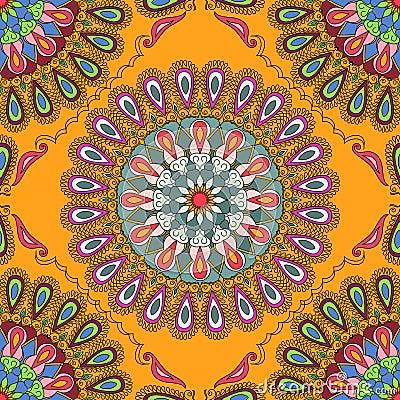 Vector seamless texture. Beautiful mandala pattern for design and fashion with decorative elements Vector Illustration