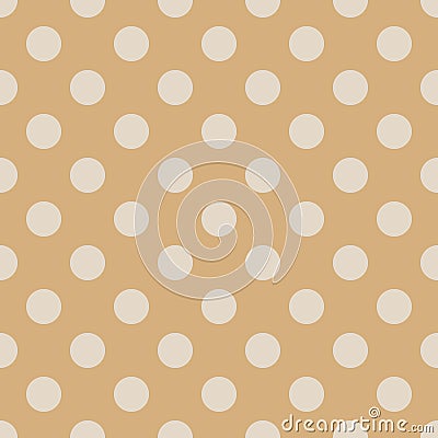 Vector seamless tiling pattern with polka dot ornament. Vector Illustration