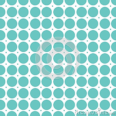 Vector seamless tiling pattern with polka dot ornament. Vector Illustration