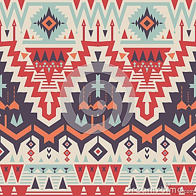 Vector Seamless Tribal Pattern Vector Illustration