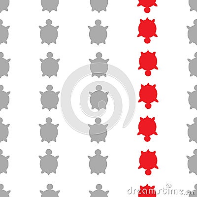 Vector seamless turtle pattern Vector Illustration