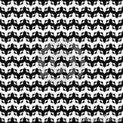 Vector seamless zigzag pattern. Abstract chevron texture. Black-and-white background. Monochrome design. Vector Illustration