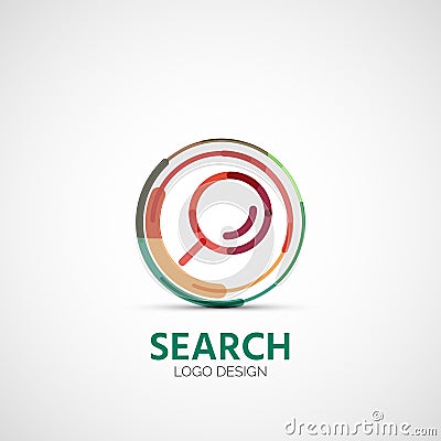 Vector search company logo, business concept Vector Illustration