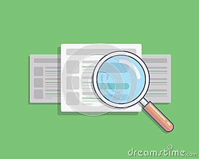 Vector search icon. Look through the loupe on Vector Illustration