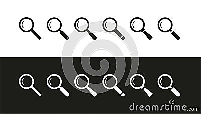 Vector search icons set Vector Illustration