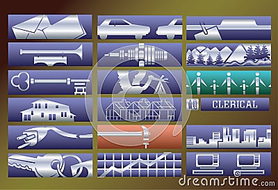 Vector services banners set Vector Illustration