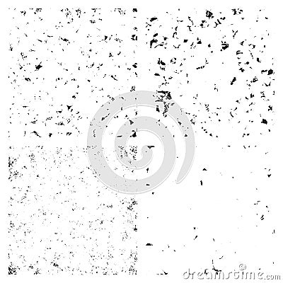 Vector set of abstract grunge backgrounds, stained dirty wall Vector Illustration