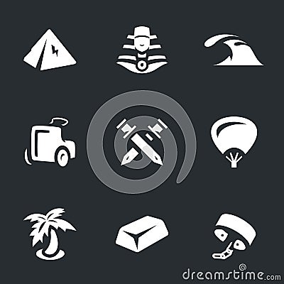 Vector Set of Ancient Egypt Icons. Vector Illustration