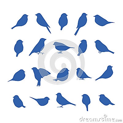 Vector set of bird silhouettes. Vector Illustration