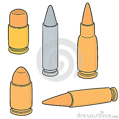 Vector set of bullet Vector Illustration