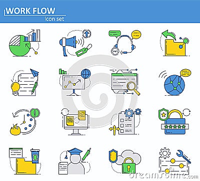 Vector set of business, finance and cyber security icons in thin line style. Website UI and mobile web app icon. Outline Vector Illustration