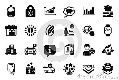 Vector Set of Business icons related to Teamwork chart, Chart and Delivery boxes. Vector Vector Illustration