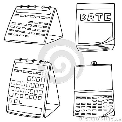 Vector set of calendar Vector Illustration