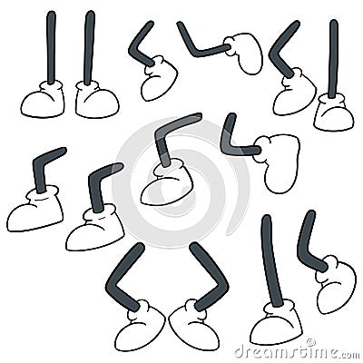 Vector set of cartoon legs Vector Illustration