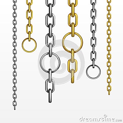 Vector Set of Chains Vector Illustration