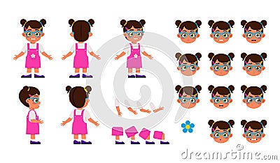 Vector Set of Character Constructor for Animation Vector Illustration