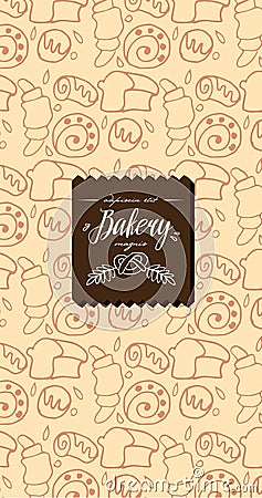 Vector set of design templates and elements for bakery with design label. Vector Illustration