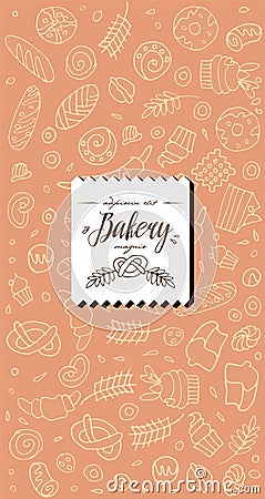 Vector set of design templates and elements for bakery with design label. Vector Illustration